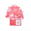 Greeting Cards With Envelope Valentines Gifts Love Shape Pop-Up Thankyou Card For Wedding Anniversary Birthday Mothers Day 240323