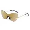 Sonnenbrille Modische Herren-Einteiler-Damen-Trendy-Retro-Farbfilm-Katzenauge