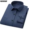 Męskie koszule męskie koszulki Męskie Koszulki granatowe retro vintage na letnie wiosnę wiosną długie rękawy męskie odzież kieszonkowa kieszonkowa 00516