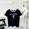 CE Nieuwe Arc Letter Printing Top Tees Designer Dames T-shirts Casual katoenen T-shirt met korte mouwen