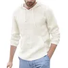 Men's T Shirts Men Hoodie Blouse Long Sleeve Pullover Solid Comfortable Cotton Linen Casual Loose Holiday Male Tee Tops