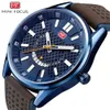 Mini Focus Simple Fashion Young Mens Watch Calendar Glow в темно -водонепроницаемом кожаном ремешках модные часы -часы, наблюдающие за мужжными часами 43 мм 0152G