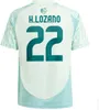 2024 Camisa de futebol mexicana H. LOSANO CHICHARITO G DOS SANTOS S.GIMENEZ 24 25 Homens mulheres crianças kit camisa de futebol esportiva conjuntos de treinamento mexicano uniforme fora de casa