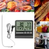 Thermomètre alimentaire numérique électronique numérique BBQ BBQ VIANDE EAU EAUTURE TEMPÉRATION DE COLAGE ALARME CULIR MILIER CUISINE TESTER
