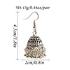 Dingle örhängen kvinnors zigenare afghanska pärlor Tassel Jhumka Bohemian Retro Gold Color Bell Tibetan Oorbellen