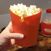 Skålar popcorn mikrovågsugn flexibel -gradera majs hög temp resistent säker stänksäker silikonskål för kök