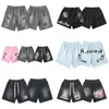 shorts hellstar shorts mens shorts kläder kvinnor tvättade tyg gata graffiti bokstäver folie tryck vintage löst passande mens shorts