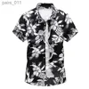 Chemises décontractées pour hommes Summer Shirts Arrivée Men Nouvel imprimé de mode Short Shirts Hawaiian Fleur décontractée Slim Fit Shirts plus 7xl 240402