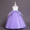 Grazioso blu rosa viola gioiello Abiti da compleanno/festa per ragazze Abiti da spettacolo per ragazze Abiti da cerimonia per ragazze Ragazze per tutti i giorni Gonne Abbigliamento per bambini SZ 2-10 D402161