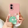 Realme C67 4GケースラグジュアリーかわいいフクロウスクリーンプロテクターバックカバーリキッドシリコンバンパーC 67 Funda CAPA 2442の携帯電話ケース