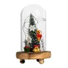 Fiori decorativi Albero di Natale con cupola di vetro Decorazione creativa Base in legno Regalo di San Valentino Decorazioni per la casa per feste, matrimoni, camere da letto, Natale