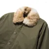 Men's Jackets Navy N-1 Fur Large Collar Solid Aircraft Carrier Deck Suit High-quality Loose Classic Versatile Parkas