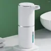 Distributore di sapone liquido con impostazioni regolabili Scoaming senza touch USB per la batteria del bagno alimentato a batteria