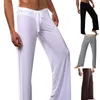 Men's Pants 20241 Men Yoga Running Spring Summer Ice Silk Sweatpants Gym Fitness Casual Solid Drawstring Trousers