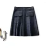 Skirts Tajiyane Genuine Leather For Women White Skirt Korean Style A-line Sheepskin Clothing Autumn Falda Mujer