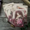 Подарочная упаковка, 8 шт., винтажные наклейки с цветочным узором Lady Po, мусорный журнал, эфемеры для девочек, сделай сам, ретро, эстетический материал для скрапбукинга