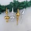 Decorazione per feste 6 pezzi/pacchetto tela oro in vetro ciondolo giorno di Natale in argento regalo amico ornamento