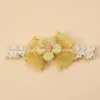 Bébé filles mignon arc fleur dentelle bandeau princesse maille mousseline de soie florale élastique nœud papillon bandeau enfant printemps fleur été bandeau