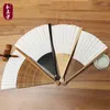 Dekorativa figurer | och fan hall 7 tum utomlands kinesisk vind tom papper vikbar bambu gåva kvinnliga xiang fans i process