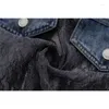 Frauenwesten Zr Denim Weste Jacke Frauen Mantel Elegante Jacken Oberbekleidung Sommer Blue ärmellose Cowboy Ladies Mädchen Top Frau