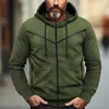 Kurtki męskie 2024 American Jacquard z kapturem Slim-Fit Hoodie Autumn and Winter Running Casual Emipt Płaszcz Mężczyzna