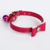 Pet Bell Collar Cat Cute Bow Collar Multicolor Pu Leather Liten Dog With Factory Direct Sales