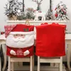 Stuhlhussen 67JE Christmas Kitchen Decor Cover Red Hats Dining Slipcovers