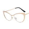 Zonnebril Designer Cat Eye Vrouwen Anti Blauw Licht Bril Metalen Frame Zon Mode Trending Brillen UV400