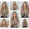 Perruques Alan Eaton Long Ash Wig Blonde pour femmes Perruques de cheveux Blonde Blonde avec frange de ride