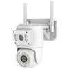 NIEUWE 4MP 4K IP Camera Outdoor WiFi PTZ Drie Lens Dual Screen 4X Optische Zoom Auto Tracking IP66 Waterdichte Beveiliging CCTV Camera