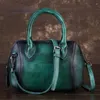 Tasche Form Retro Kleine Frauen Shell 2024 Erste Schicht Rindsleder Handtasche Handbemalte Freizeit Schulter Messenger