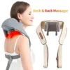 Kablosuz boyun ve omuz yoğurma masaj yastığı elektrikli boyun ve sırt masajı servikal sırt kas rahatlatıcı masaj şal 240326