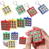 Party Favor 4Pcs/Set Mini Tic Tac Toe Toy With Key Ring Pendant Toys Colourful Portable Birthday Gift For Kids