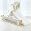 Hangers Light Luxury 10pcs Suit Wooden Clothes Organizer Closet Pants Drying Rack Non-slip Gold Hook