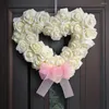 Decorative Flowers Flower Wreath Heart Garland For Valentines Day Door Hanging Wedding Party Scene Decoration Ornament