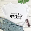 Kvinnors t-skjortor gjorda för att dyrka t-shirt religiösa kvinnor kort ärm kristen bibel tshirt
