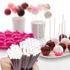 Disposable Flatware Kraft Paper Stick White Lollipop Decorating Solid For Chocolate