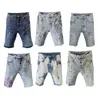 Lila Herren Jeans European Jeans Jeans Hosen für Herrenvila Jeans Shorts Jean Men Hosen High-End-Qualität Design Retro Streetwear Lila Marke Skinny Jeans Shorts