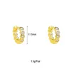 Charme TIANDE Gold Geometrische Sechseckige Ring Ohrringe Frauen Exquisite Zirkon Ohrringe Manschette Umarmung Ohrringe 2023 Mode SchmuckL2404