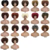 Perruques courtes Curly Afro Wigs pour femmes noires Softs et naturels perruque bouclée moelle