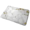 Carpets White Marble And Gold Entrance Door Mat Bath Rug Stone Structure Golden Stones Liquid Luxury