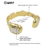 Armband WTMPB045 WKT Design Natural Pearl Armband Wide Bangle Två stora pärlguld Bangle Ladies Jewelry Gift Bangle Armband