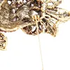 Dangle Brincos Flor Broche Strass Joias Requintadas Retro Para Festa de Dança Mulheres