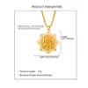 Ethlyn Trendy Gold Color Flower Pendant Necklace for Women Girls Luxury Jewelry Mother's Day Gift MY309 240329