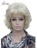 Wigs StrongBeauty Short Full Curly Synthetic Hair Wig For Women Platinum Blonde Color