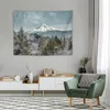 Tapisseries Vintage Mount Hood Oregon en détresse forêt et montagnes tapisserie Anime décor drôle chambre Design mignon