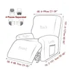 Stuhlhussen Warmer Samt-Recliner-Sofabezug All-Inclusive Lazy Boy Solid Lounger Single Couch Slipcover Sessel