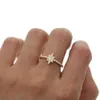 Band Rings 100% 925 Sterling Silver Women Jewelry AAA+ Cubic Zirconia Cute Star Silver Rings For Girls Gold Color Delicate Ring 2024 New Q240402