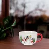 Tasses en céramique à motif de bonhomme de neige, jolie tasse à eau, céréales, soupe de noël, décors de noël pour petit déjeuner