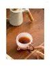 Tazze Tazza di vetro Smalto francese antico con manico Caffè fatto a mano Fiore creativo Tè Regalo per l'home office